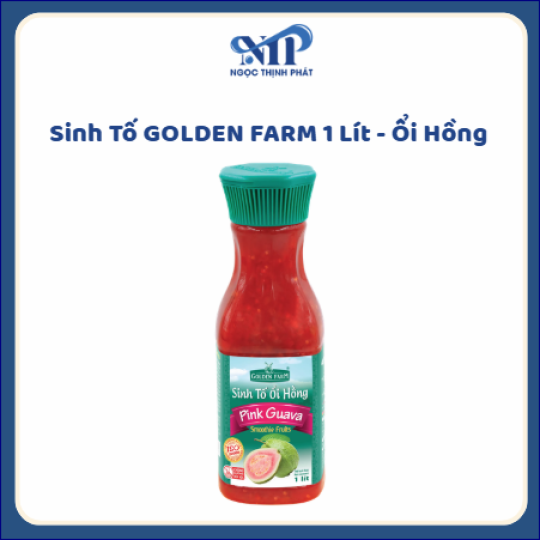Sinh Tố GOLDEN FARM 1 lít - Ổi Hồng (CTKM: Mua 1 thùng giảm 2k/chai, có thể mix)