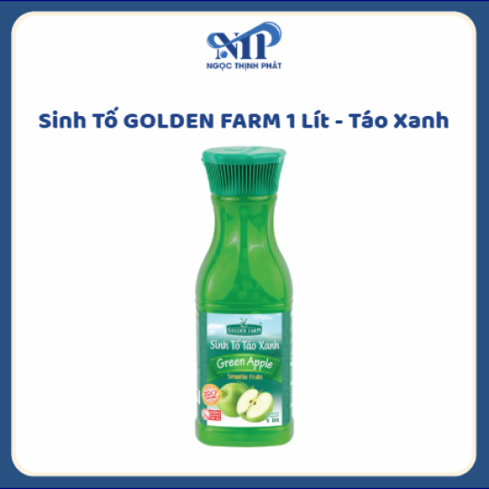 Sinh Tố GOLDEN FARM 1 lít - Táo Xanh (CTKM: Mua 1 thùng giảm 2k/chai, có thể mix)