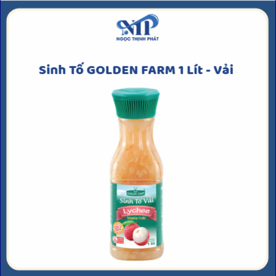 Sinh Tố GOLDEN FARM 1 lít - Vải (CTKM: Mua 1 thùng giảm 2k/chai, có thể mix)
