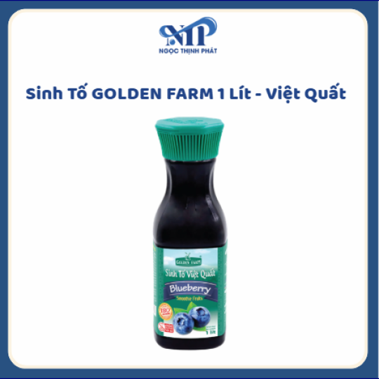 Sinh Tố GOLDEN FARM 1 lít - Việt Quất (CTKM: Mua 1 thùng giảm 2k/chai, có thể mix)