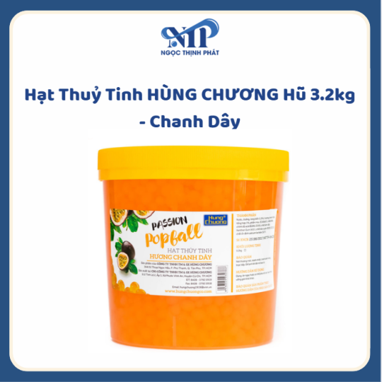 Hạt Thuỷ Tinh HÙNG CHƯƠNG hủ 3.2kg - vị Chanh Dây