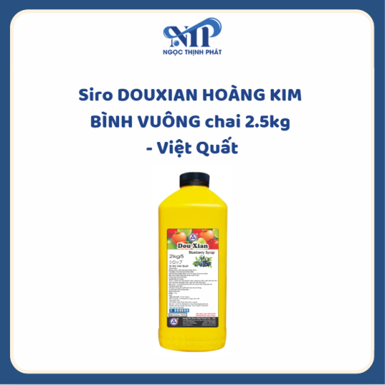 Siro DOUXIAN HOÀNG KIM BÌNH VUÔNG chai 2.5kg - Việt Quất