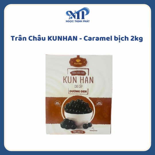 Trân châu Kun Han - Caramel  bịch 2kg (CTKM: Mua 1 thùng giảm 3k/bịch, Có thể mix)