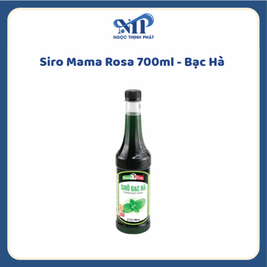 Siro Mama Rosa 700ml (chai nhựa) - Siro Bạc Hà (CTKM: Mua 1 thùng giảm 2k/chai, có thể mix)