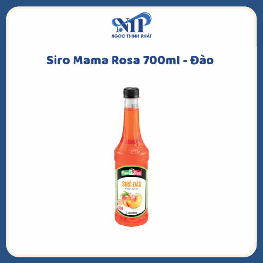 Siro Mama Rosa 700ml (chai nhựa) - Siro Đào (CTKM: Mua 1 thùng giảm 2k/chai, có thể mix)