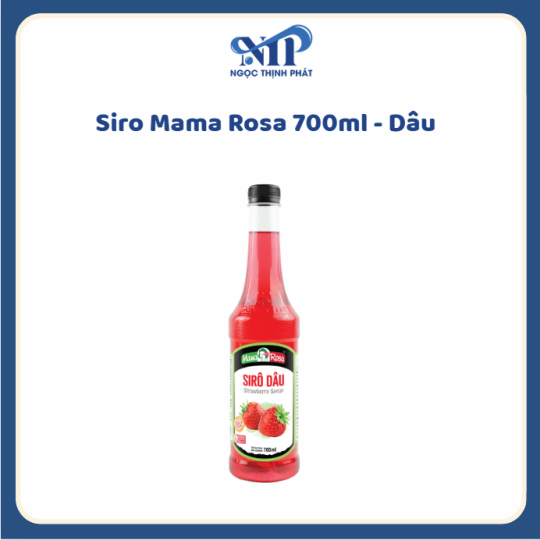 Siro Mama Rosa 700ml (chai nhựa) - Siro Dâu (CTKM: Mua 1 thùng giảm 2k/chai, có thể mix)