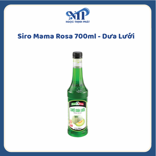 Siro Mama Rosa 700ml (chai nhựa) - Siro Dưa Lưới (CTKM: Mua 1 thùng giảm 2k/chai, có thể mix)