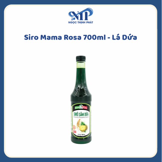 Siro Mama Rosa 700ml (chai nhựa) - Siro Lá Dứa (CTKM: Mua 1 thùng giảm 2k/chai, có thể mix)