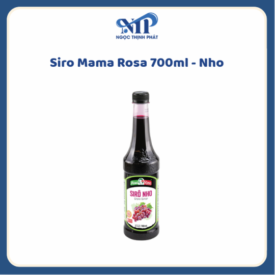 Siro Mama Rosa 700ml (chai nhựa) - Siro Nho (CTKM: Mua 1 thùng giảm 2k/chai, có thể mix)