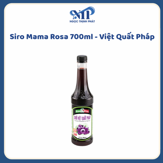 Siro Mama Rosa 700ml (chai nhựa) - Siro Việt Quất Pháp (CTKM: Mua 1 thùng giảm 2k/chai, có thể mix)