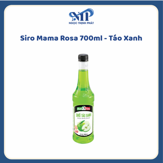 Siro Mama Rosa 700ml (chai nhựa) - Siro Táo Xanh (CTKM: Mua 1 thùng giảm 2k/chai, có thể mix)