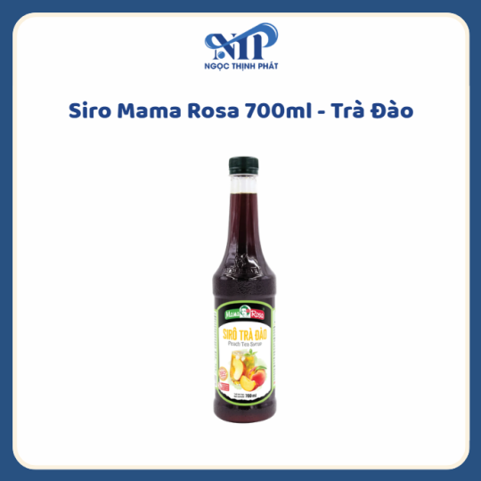 Siro Mama Rosa 700ml (chai nhựa) - Siro Trà Đào (CTKM: Mua 1 thùng giảm 2k/chai, có thể mix)