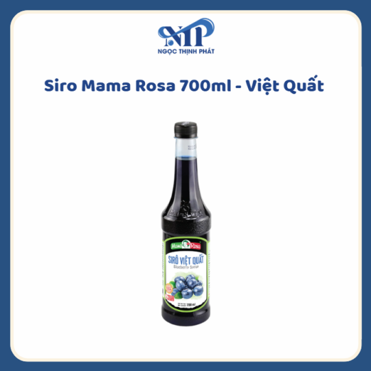 Siro Mama Rosa 700ml (chai nhựa) - Siro Việt Quất (CTKM: Mua 1 thùng giảm 2k/chai, có thể mix)