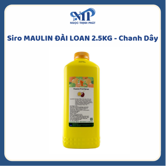 Siro Maulin đài loan 2.5kg  - Siro Chanh Dây (CTKM: Mua 1 thùng giảm 5k/chai, có thể mix)