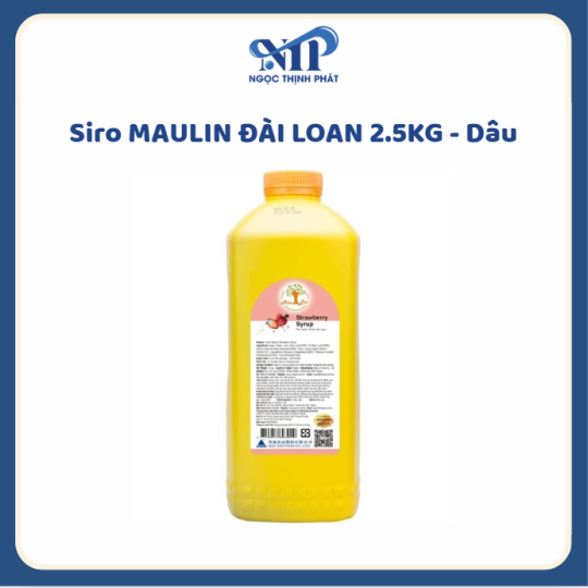 Siro Maulin đài loan 2.5kg  - Siro Dâu (CTKM: Mua 1 thùng giảm 5k/chai, có thể mix)