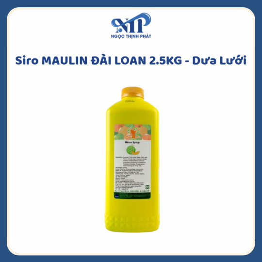 Siro Maulin đài loan 2.5kg  - Siro Dưa Lưới (CTKM: Mua 1 thùng giảm 5k/chai, có thể mix)