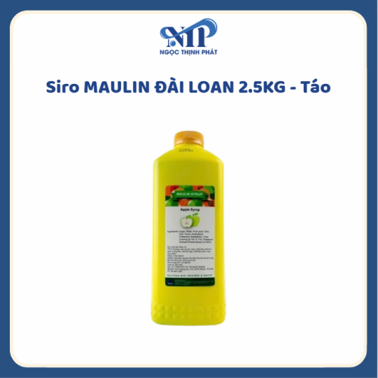 Siro Maulin đài loan 2.5kg  - Siro Táo (CTKM: Mua 1 thùng giảm 5k/chai, có thể mix)