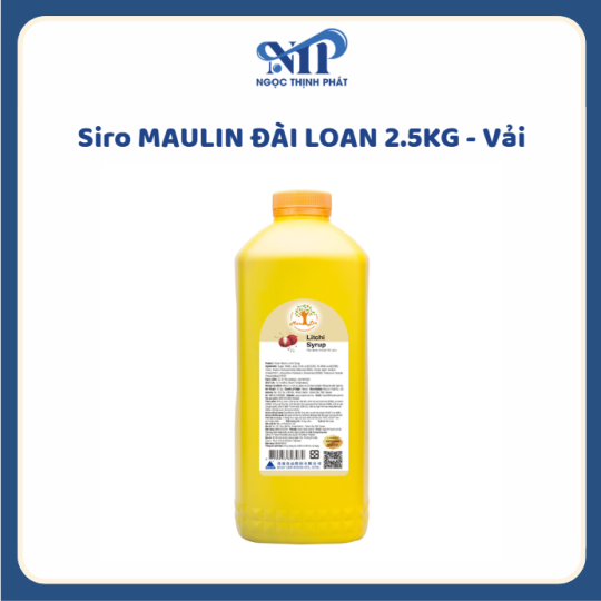 Siro Maulin đài loan 2.5kg  - Siro Vải (CTKM: Mua 1 thùng giảm 5k/chai, có thể mix)