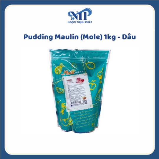 Pudding Maulin (Mole) 1kg - Dâu (CTKM: Mua 1T giảm 5k/ 1 gói, có thể mix)