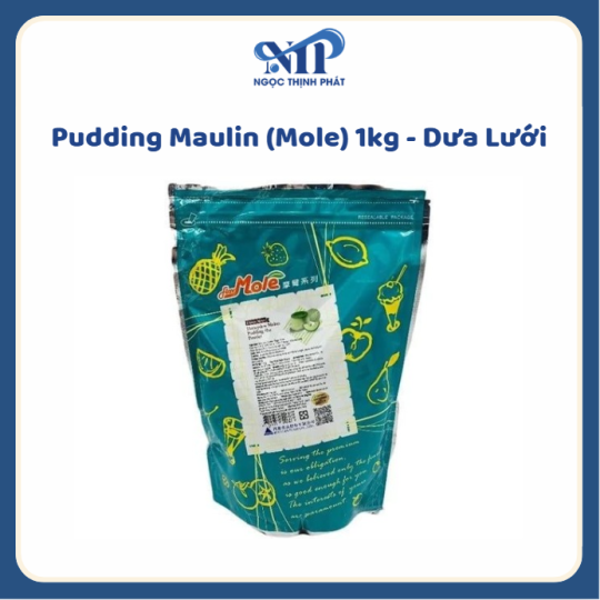Pudding Maulin (Mole) 1kg - Dưa Lưới (CTKM: Mua 1T giảm 5k/ 1 gói, có thể mix)