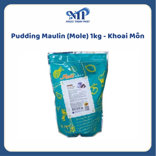 Pudding Maulin (Mole) 1kg - Khoai Môn (CTKM: Mua 1T giảm 5k/ 1 gói, có thể mix)