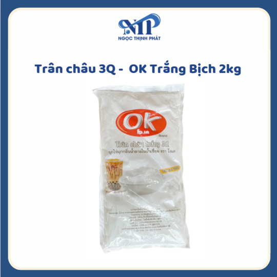 Trân châu 3Q - OK Trân Châu Trắng bịch 2kg 