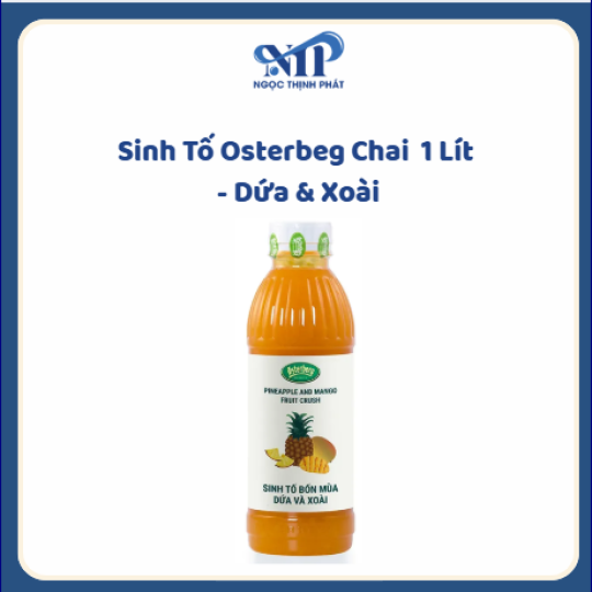 Sinh Tố OSTERBERG chai 1 lít - Dứa & Xoài (CTKM: Mua 1 thùng giảm 2k/chia, có thể mix)