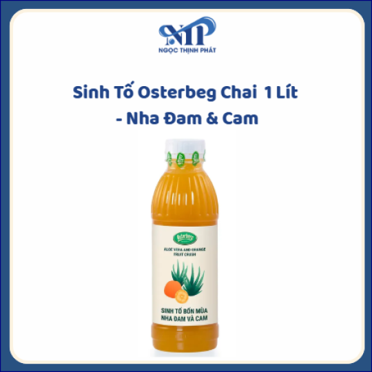 Sinh Tố OSTERBERG chai 1 lít - Nha Đam & Cam (CTKM: Mua 1 thùng giảm 2k/chia, có thể mix)