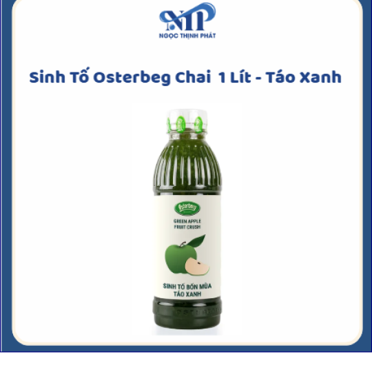 Sinh Tố OSTERBERG chai 1 lít - Táo Xanh (CTKM: Mua 1 thùng giảm 2k/chia, có thể mix)