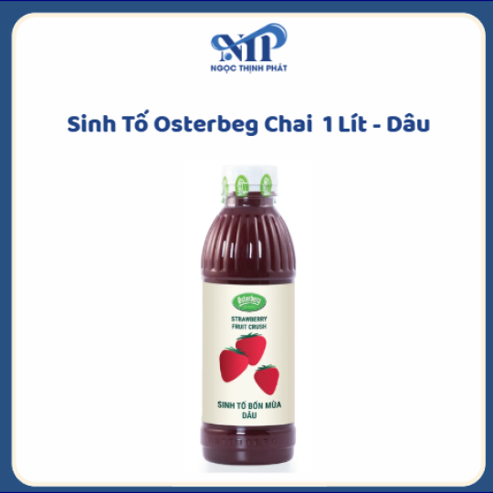 Sinh Tố OSTERBERG chai 1 lít - Dâu (CTKM: Mua 1 thùng giảm 2k/chia, có thể mix)