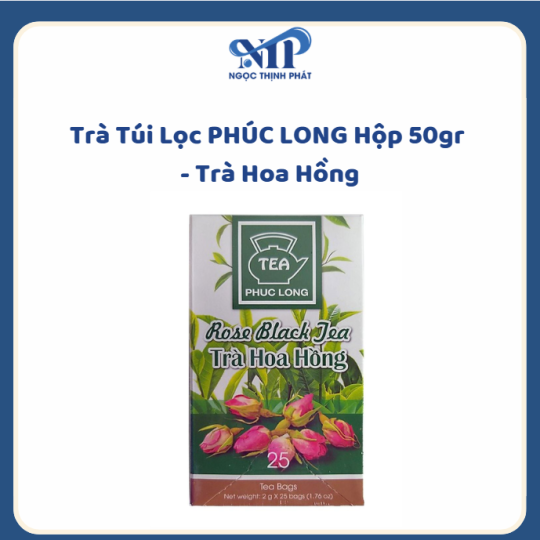Trà Túi Lọc PHÚC LONG hộp 50gr - Trà Hoa Hồng  (CTKM: Mua 1 thùng giảm 3k/hộp)