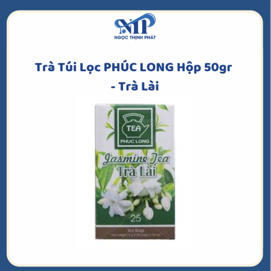 Trà Túi Lọc PHÚC LONG hộp 50gr - Trà Lài (CTKM: Mua 1 thùng giảm 3k/hộp)