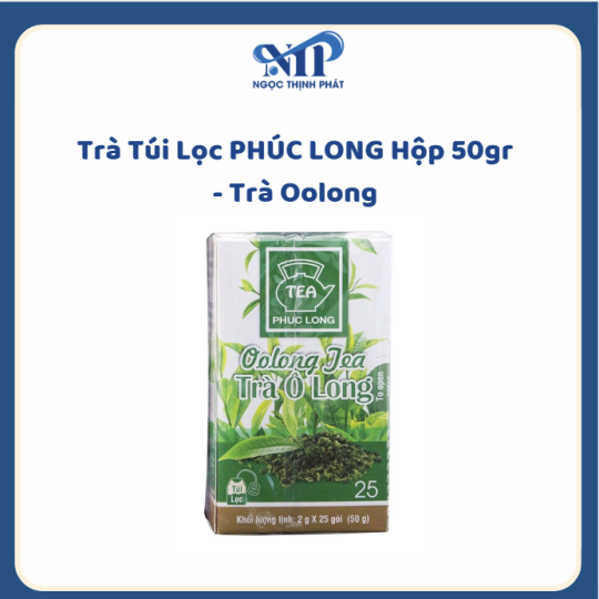 Trà Túi Lọc PHÚC LONG hộp 50gr - Trà Olong (CTKM: Mua 1 thùng giảm 3k/hộp)