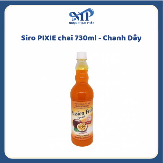 Siro Pixie 730ml - vị Chanh Dây (CTKM: Mua 12 chai giảm 2k/ 1 chai, Có thể mix)