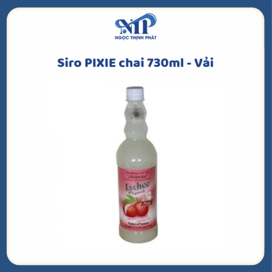 Siro Pixie 730ml - vị Vải (CTKM: Mua 12 chai giảm 2k/ 1 chai, Có thể mix)