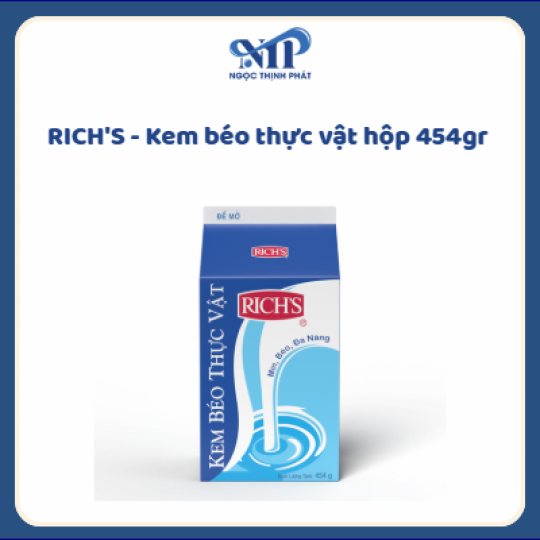 RICH'S - Kem béo thực vật hộp 454gr 