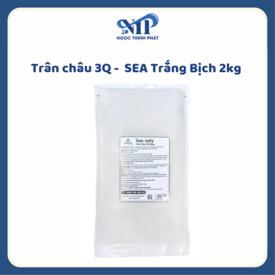 Trân châu 3Q - SEA Trân Châu Trắng bịch 2kg (CTKM: Mua 2 thùng tặng 1 bịch, Có thể mix)