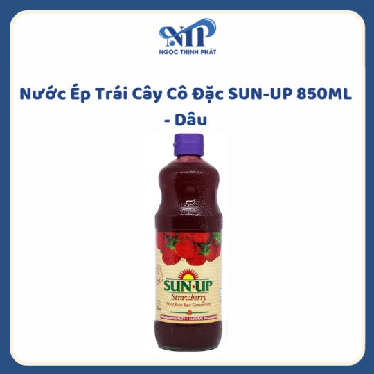Nước Ép Trái Cây Cô Đặc SUN-UP 850ML - Dâu (CTKM: Mua 1 thùng giảm 2k/ 1 chai, có thể mix)