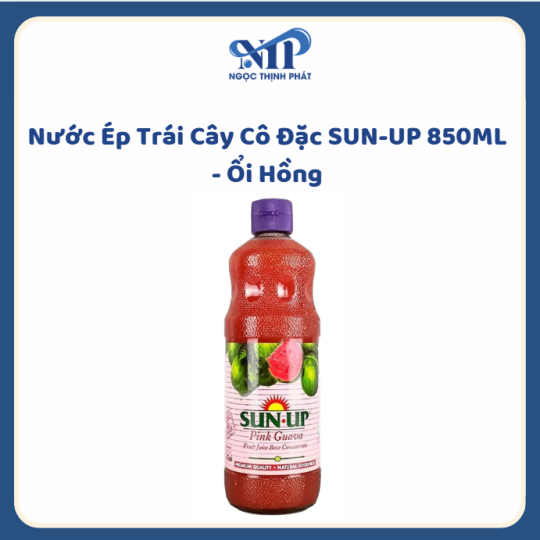 Nước Ép Trái Cây Cô Đặc SUN-UP 850ML - Ổi Hồng (CTKM: Mua 1 thùng giảm 2k/ 1 chai, có thể mix)