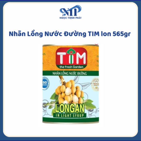 Nhãn Lồng Nước Đường TIM 560gr (CTKM: Mua 12 hộp giảm 2k/1 hộp)