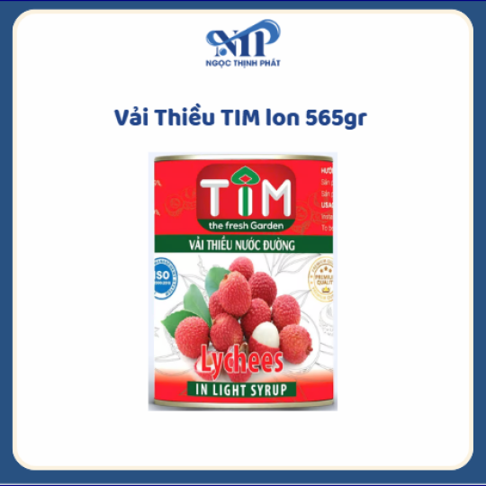 Vải Thiều Nước Đường TIM 560gr (CTKM: Mua 12 hộp giảm 2k/1 hộp)