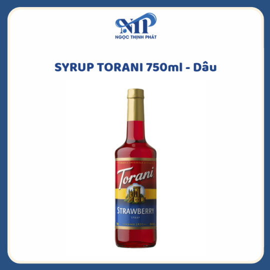 SYRUP TORANI 750ml - Siro Dâu (CTKM: Mua 12 chai giảm 2k/chai, có thể mix)