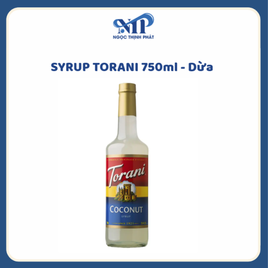 SYRUP TORANI 750ml - Siro Dừa (CTKM: Mua 12 chai giảm 2k/chai, có thể mix)