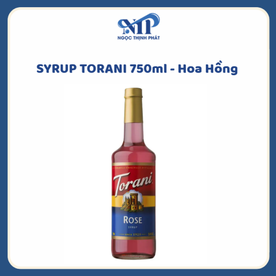 SYRUP TORANI 750ml - Siro Hoa Hồng (CTKM: Mua 12 chai giảm 2k/chai, có thể mix)
