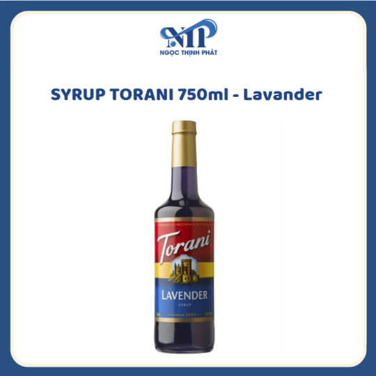 SYRUP TORANI 750ml - Siro Lavander (CTKM: Mua 12 chai giảm 2k/chai, có thể mix)