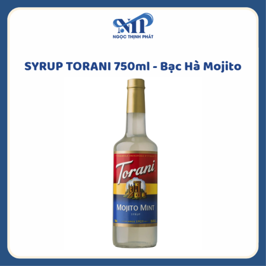 SYRUP TORANI 750ml - Siro Bạc Hà Mojito (CTKM: Mua 12 chai giảm 2k/chai, có thể mix)