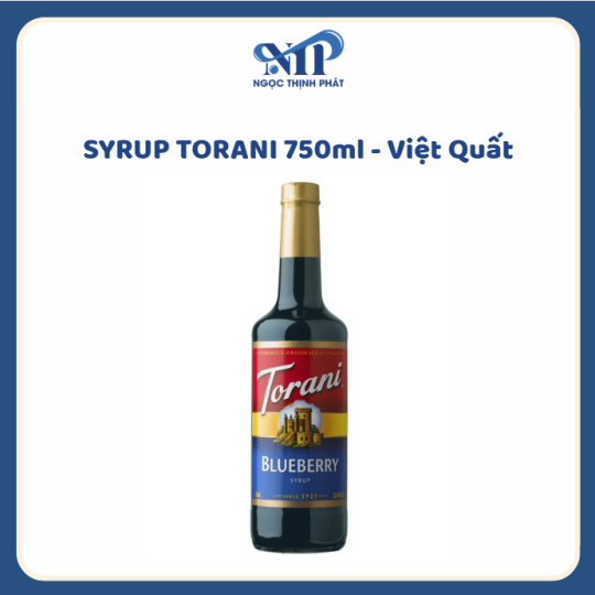 SYRUP TORANI 750ml - Siro Blueberry Việt Quất (CTKM: Mua 12 chai giảm 2k/chai, có thể mix)
