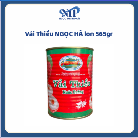 Vải thiều Ngọc Hà lon 565gr (CTKM: Mua 1 thùng giảm 4k/lon)