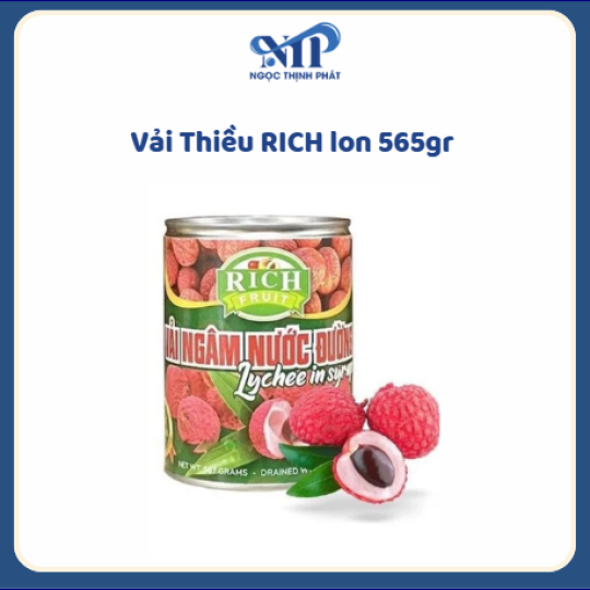 Vải Thiều RICH lon 565gr (CTKM: Mua 1 thùng giảm 2k/lon)